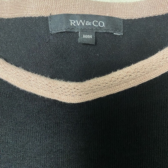 Women's RW&CO. Knitted Dress, Size M, Black & Pink - Picture 5 of 8